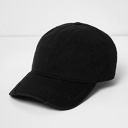 jacques-vertuk Black distressed baseball cap 303294 men Accessories Hats