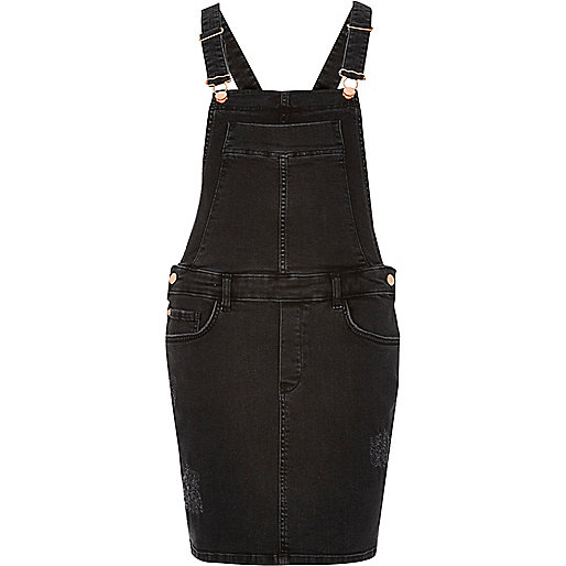 jacques-vertuk Black distressed overall dress 688033 women Playsuits / Jumpsuits