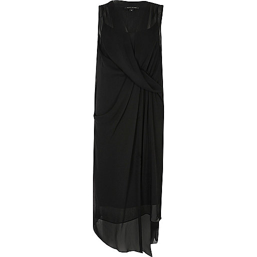 jacques-vertuk Black drape front swing dress 693195 women Dresses