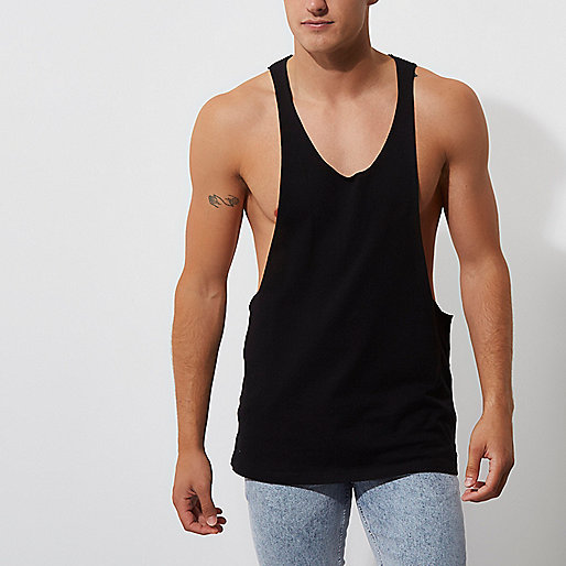 quilted coat river island,jacques-vertuk Stores Black dropped armhole relaxed fit tank men 303728