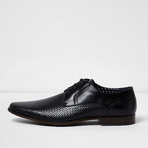 riverland island,jacques-vertuk The Shop Black embossed formal shoe Shoes Shoes / Boots men