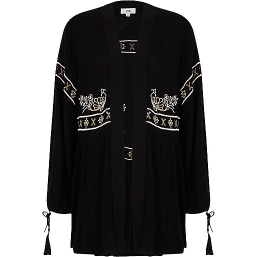 river island cross bag,jacques-vertuk Stores Black embroidered kimono women 705605