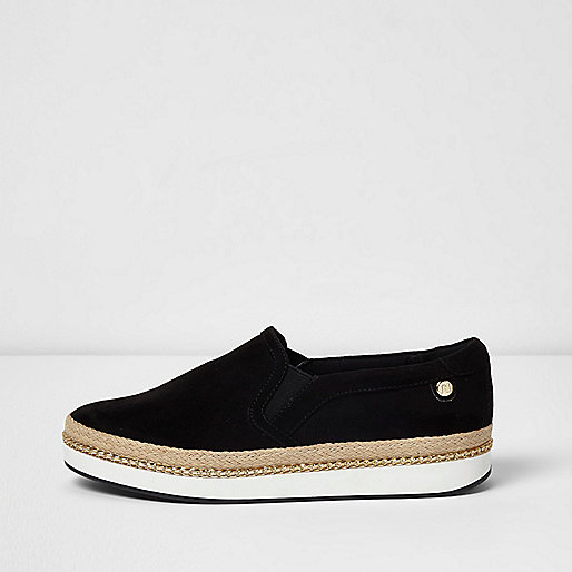 river island mens suede boots,jacques-vertuk Deutschland Bestellen Black espadrille wide fit slip on plimsolls Plimsolls / Sneakers Shoes / Boots women