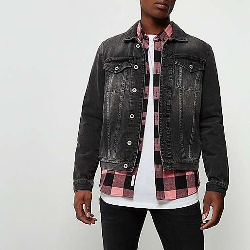 river island pink bag,jacques-vertuk Stores Black faded denim jacket men 300377