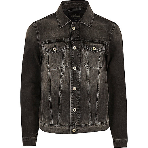 jacques-vertuk Black faded denim jacket 300377 men Coats / Jackets