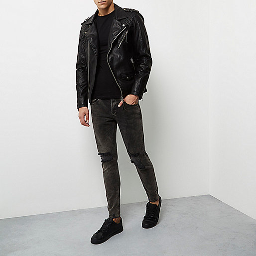 river island vip sale,jacques-vertuk UK Sale Black faded raw hem Sid skinny jeans men 296446