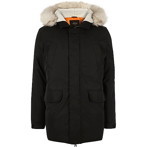 river island floral dress sale,jacques-vertuk Stock Black faux fur trim hooded parka Coats / Jackets Sale men