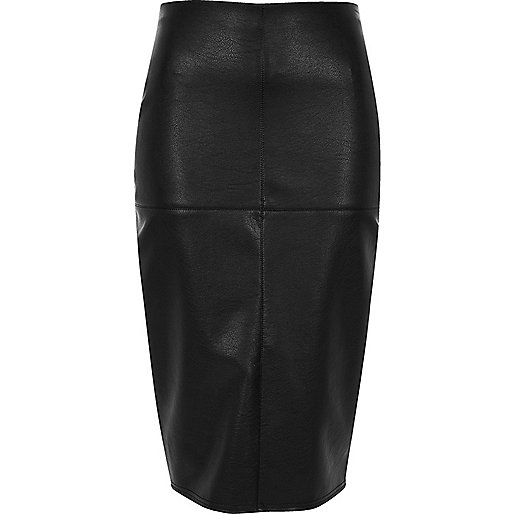 river island flared jeans,jacques-vertuk UK Black faux leather panel pencil skirt women 699351