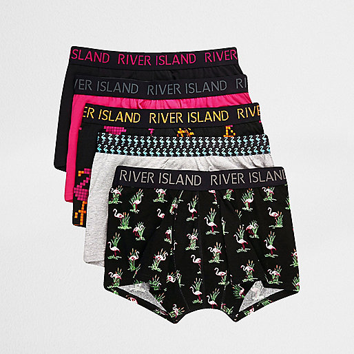 jacques-vertuk Black flamingo print hipsters multipack 300347 men Underwear Hipsters