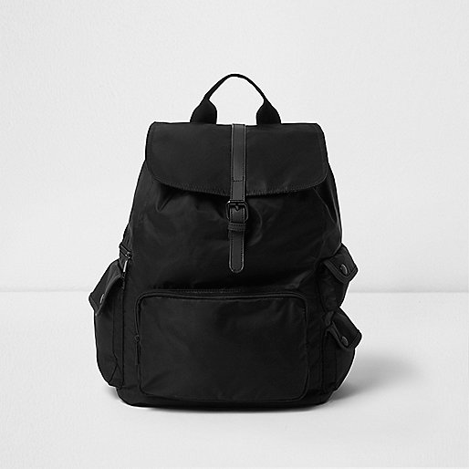 jacques-vertuk Black flap top backpack 302155 men Bags Backpacks