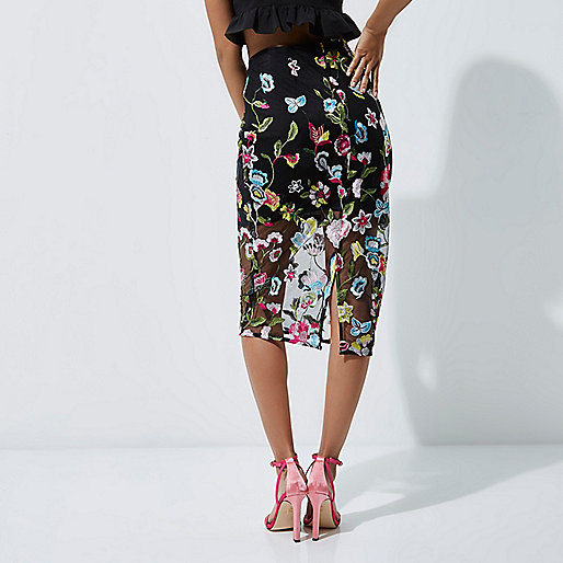 river island handbags brown,jacques-vertuk Pink Trouser Suit Black floral embroidered midi pencil skirt Midi Skirts Skirts women