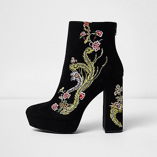 river island pink animal dress,Buy jacques-vertuk Clothes Black floral embroidered platform boots RI Limited Edition Sale women