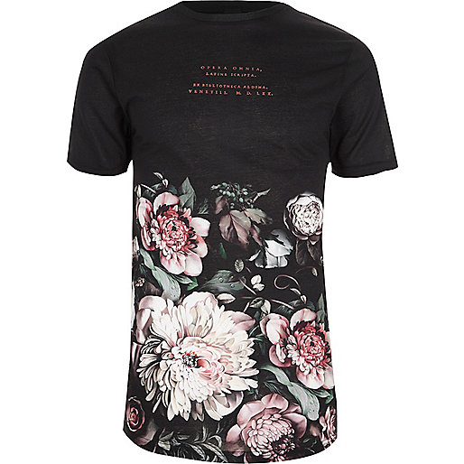 river island pink loafers,jacques-vertuk Shop Black floral print crew neck T-shirt men 303681