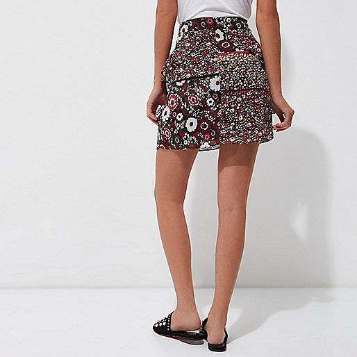 river island green coat sale,jacques-vertuk Shopping Uk Black floral print frill mini skirt Skirts Sale women