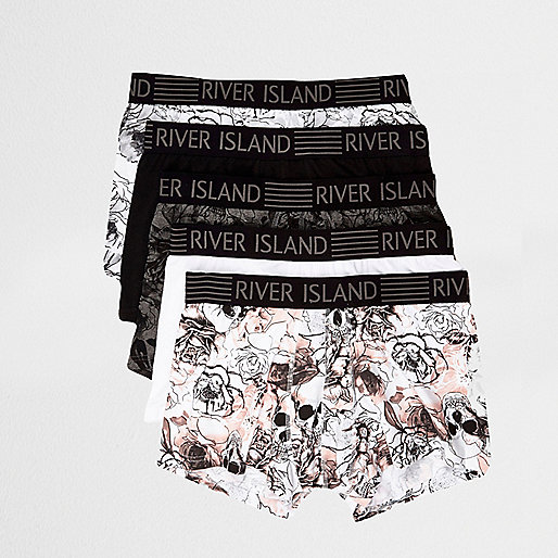 black river island pumps,Shopping jacques-vertuk Black floral skull print hipster multipack Hipsters Underwear men