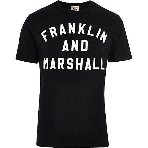 river island navy heels,jacques-vertuk Sale Black Franklin & Marshall print T-shirt men 301118