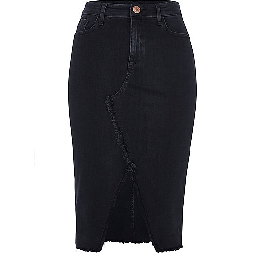 river island rucksack,jacques-vertuk UK Black frayed split denim pencil skirt women 706718