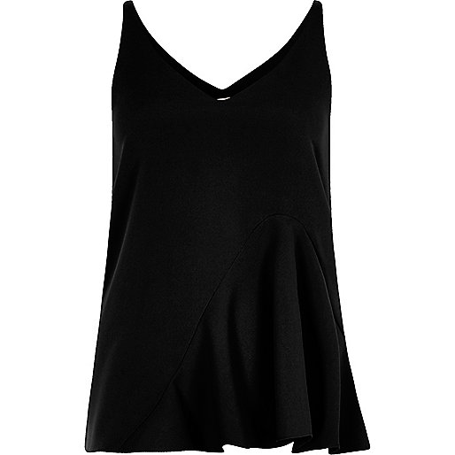 river island sale womens tops,jacques-vertuk London Black frill hem cami top women 706013