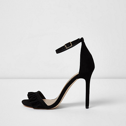 river island shoes and bags,jacques-vertuk Online Black frill strap barely there sandals women 699970