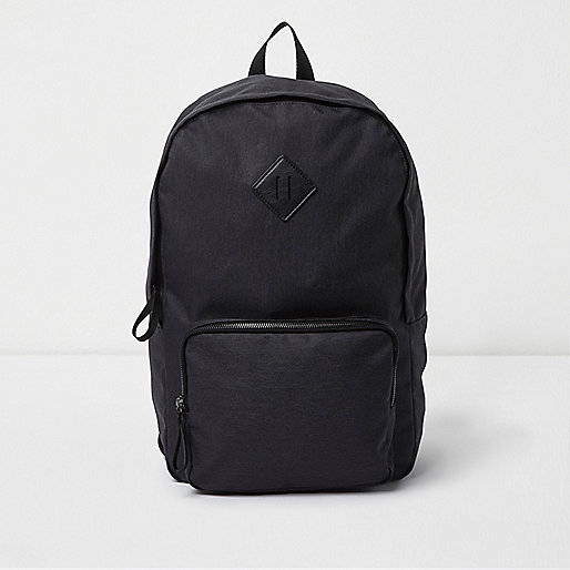 jacques-vertuk Black front zip pocket backpack 302892 men Bags Backpacks