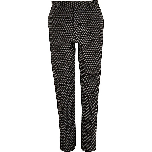 river island denim,Womens jacques-vertuk Black geometric print jacquard suit pants Suits Sale men