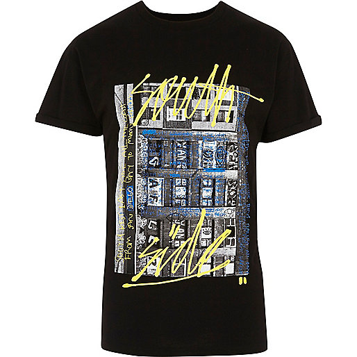 river island gold buckle boots,jacques-vertuk Sale Black graffiti photo print T-shirt men 301778