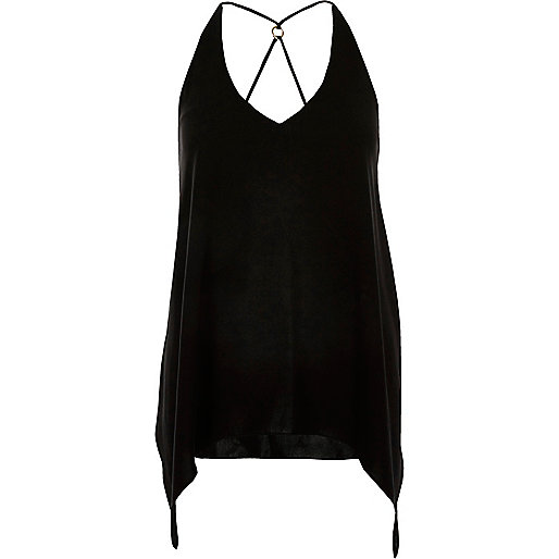 jacques-vertuk Black hanky hem cami top 688837 women Tops