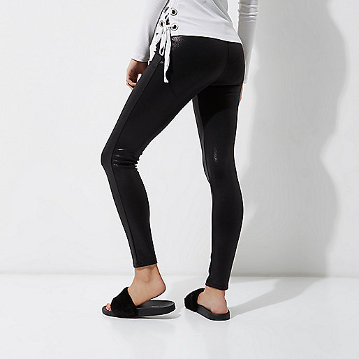 river island stores,jacques-vertuk UK Sale Black high waisted coated leggings women 704209