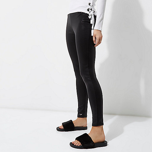 river island stores,jacques-vertuk UK Sale Black high waisted coated leggings women 704209