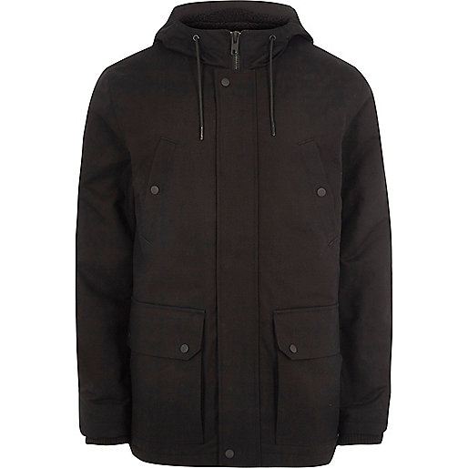 river island sale puffer coats,Google jacques-vertuk Black hooded fleece lined jacket Jackets Coats / Jackets men