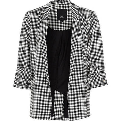 jacques-vertuk Black houndstooth check bar cuff blazer 707879 women Coats / Jackets Blazers