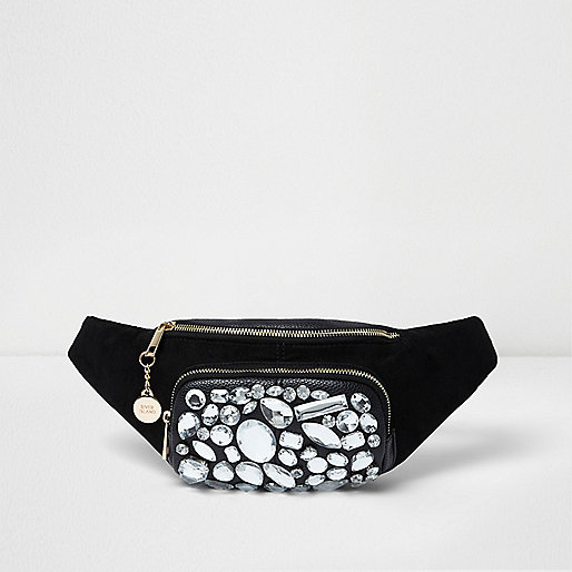 jacques-vertuk Black jewel embellished bumbag 706214 women Bags / Purses Bumbags