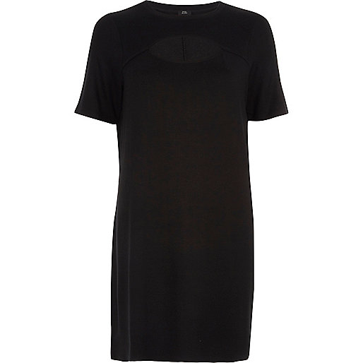 river island black bardot dress,jacques-vertuk Online Exclusive Black keyhole cut out T-shirt dress Plain T-Shirts / Tanks T-Shirts & Tanks Tops women