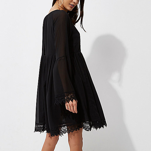 river island ladies shoulder bags,Buy jacques-vertuk Online Black kimono sleeve smock dress Dresses Sale women