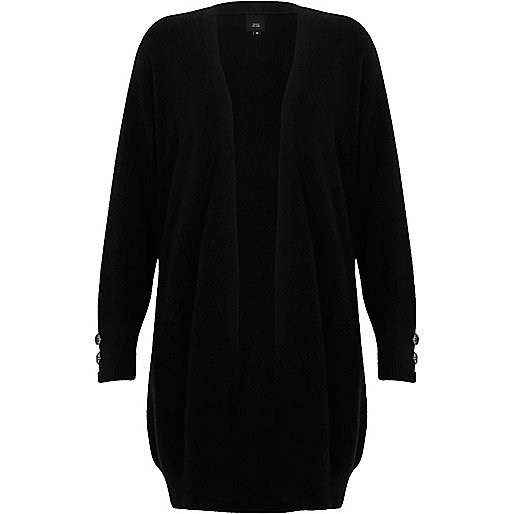 river island winter sale,jacques-vertuk South Africa Black knit longline button side cardigan women 706071