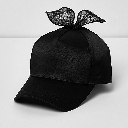 jacques-vertuk Black lace ear baseball cap 706747 women Accessories Hats