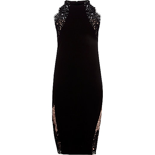 gold block heels river island,jacques-vertuk Dresses Online Black lace insert bodycon midi dress Dresses Sale women