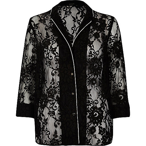 jacques-vertuk Black lace shirt 691895 women Tops