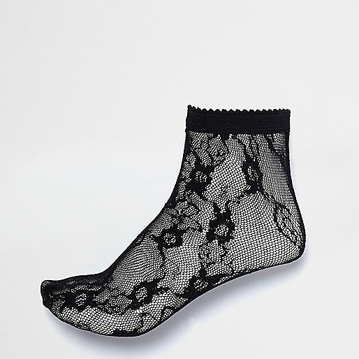 jacques-vertuk Black lace socks 695791 women Tights & Socks