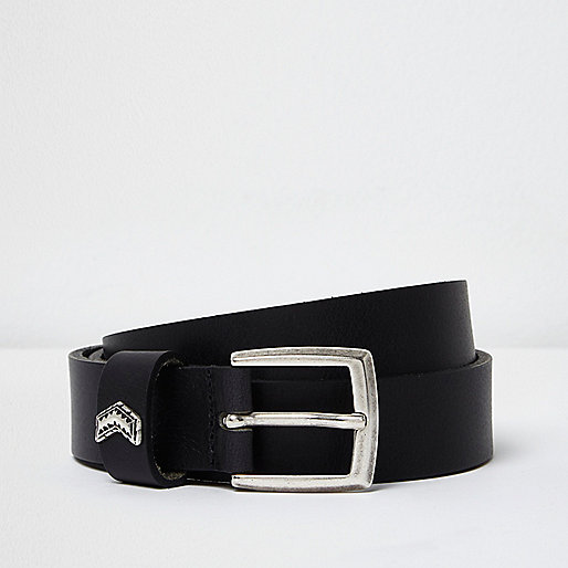 jacques-vertuk Black leather arrow belt 302489 men Accessories Belts