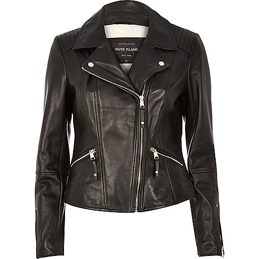 jacques-vertuk Black leather biker jacket 683418 women Coats / Jackets Jackets