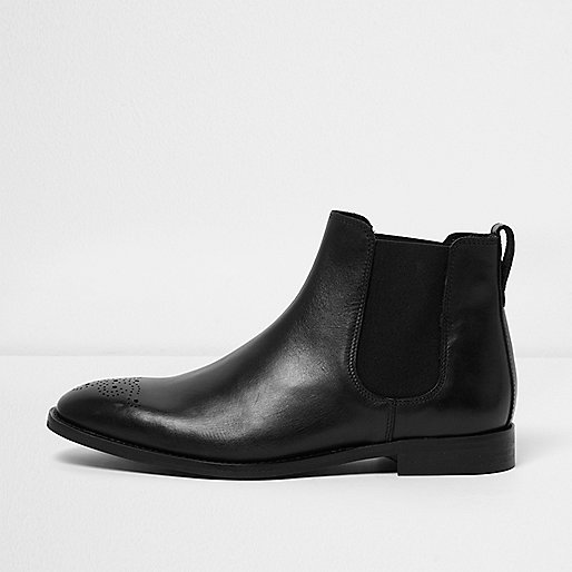 jacques-vertuk Black leather chelsea boots 302673 men Shoes / Boots Boots