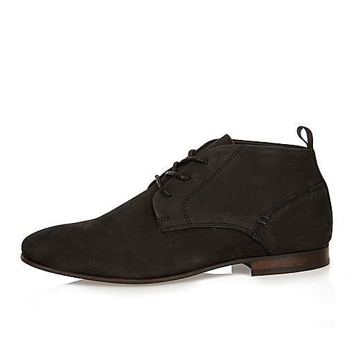 river island about you,Where Stocks jacques-vertuk Black leather chukka boots Boots Shoes / Boots men