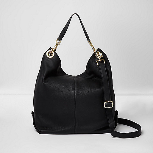 ebay river island shoes,jacques-vertuk Stores Black leather slouch bag women 703786