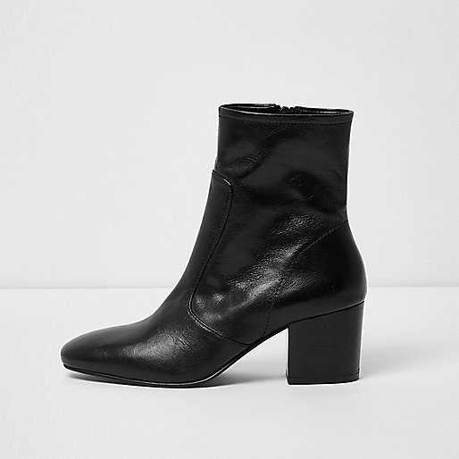 river island trainer boots,jacques-vertuk New Black leather sock block heel ankle boots Boots Shoes / Boots women