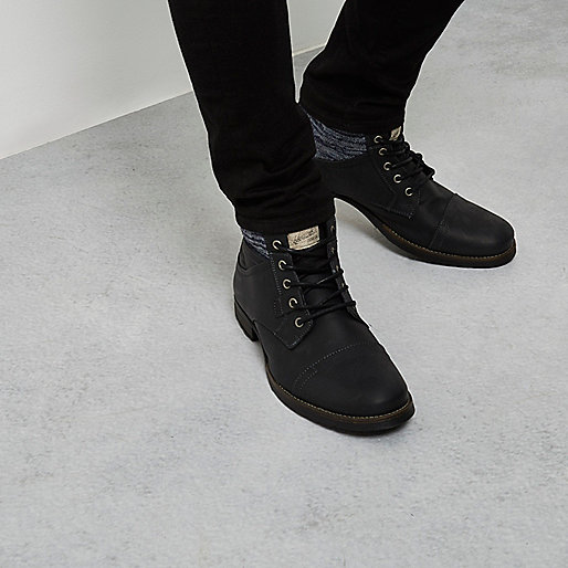 next river island jeans,jacques-vertuk Uk Site Black leather textile collar boots Shoes / Boots Sale men