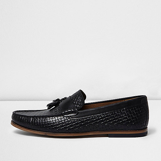 river island gold embellished sandals,jacques-vertuk Sale Black leather weave tassel loafers men 299297