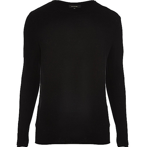 river island teddy coat,jacques-vertuk Stores Black lightweight plaited tunic sweater men 290153