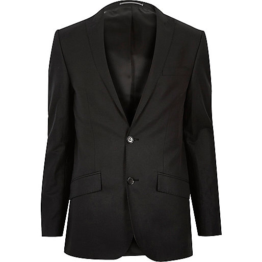 jacques-vertuk Black linen-blend skinny suit jacket 288737 men Suits