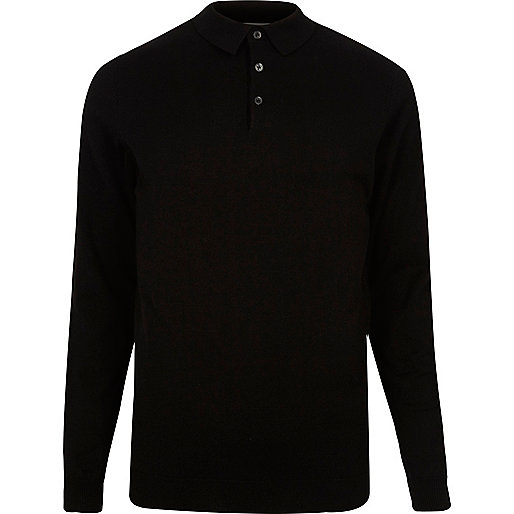 river island wet look coat,jacques-vertuk Us Black long sleeve polo shirt Polo Shirts men